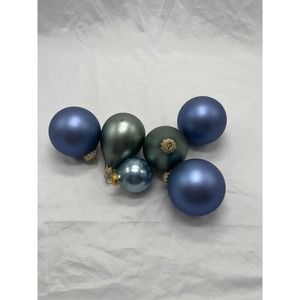 VTG lot of 6 various CBK blown glass ornaments